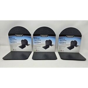 Steelmaster Non-Skid Bookends 3 Pairs Granite Color New in Package 7 Inch 295A3